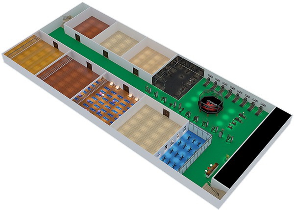 1800平方健身房配置方案-广西米兰tiyu健身器材有限公司