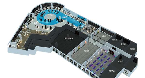 1500平方健身房配置方案-广西米兰tiyu健身器材有限公司