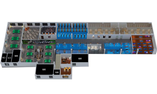 1200平方健身房配置方案-广西米兰tiyu健身器材有限公司