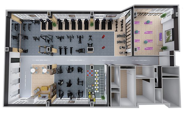 200-500平方健身房配置方案-广西米兰tiyu健身器材有限公司