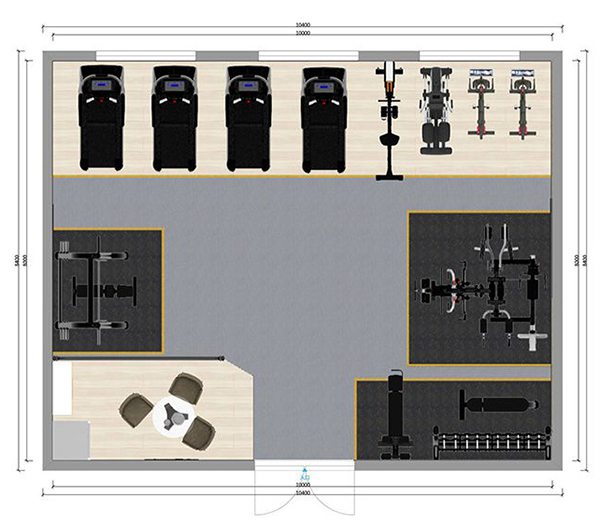 80平方健身房配置方案-广西米兰tiyu健身器材有限公司
