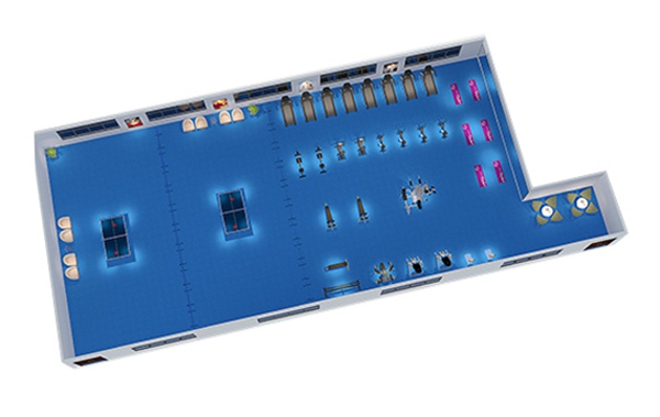 150平方健身房配置方案-广西米兰tiyu健身器材有限公司