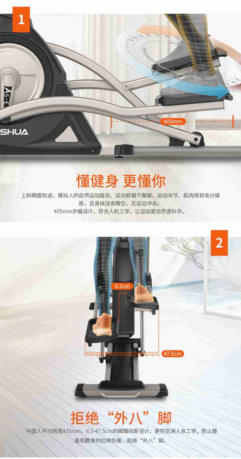 家用椭圆机SH-B5101E-广西米兰tiyu健身器材有限公司